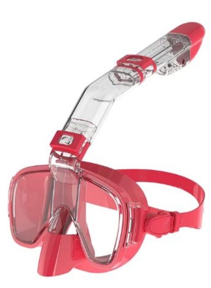 AROAQ Diving Masks Foldable Anti Fog Snorkel Mask Set with Full Dry Top System for Free Swim Professional Snorkel Gear Adults Kids S/M - Image 1