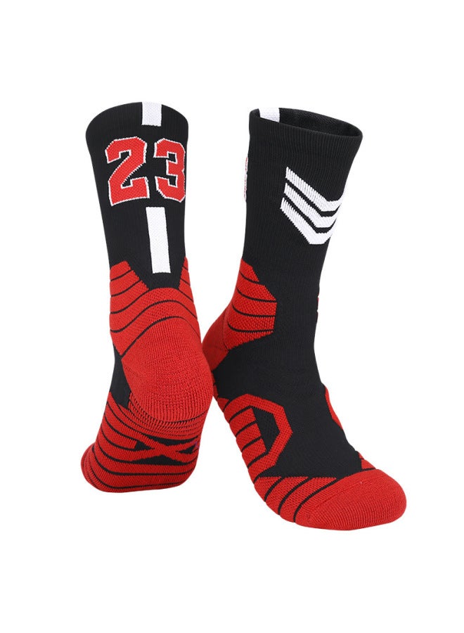 Custom Logo Basketball Socks Men's Mid-tube Thickened Towel Bottom Training Socks Children's High-top Non-slip Sports Socks Men