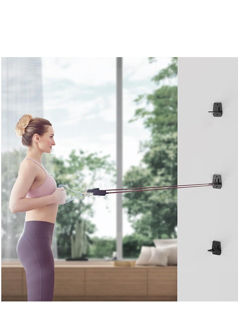 Wall-Mounted Workout Anchor for Resistance Bands - Metal Wall Anchor Set for Home Gym - Resistance Band Hooks (3Pcs) - Image 3