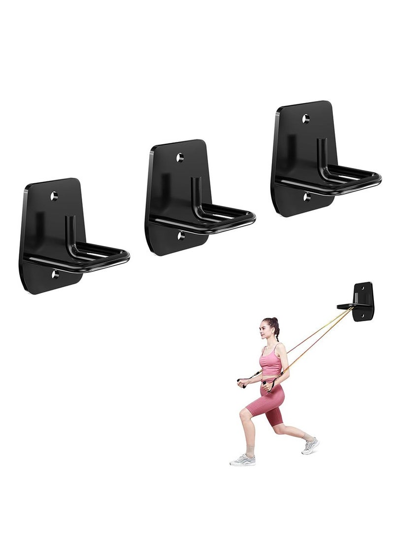 Wall-Mounted Workout Anchor for Resistance Bands - Metal Wall Anchor Set for Home Gym - Resistance Band Hooks (3Pcs) - Image 1