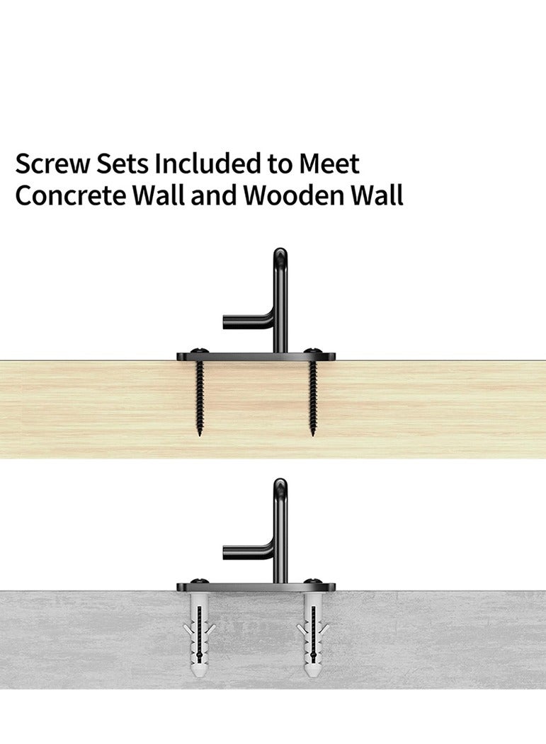 Wall-Mounted Workout Anchor for Resistance Bands - Metal Wall Anchor Set for Home Gym - Resistance Band Hooks (3Pcs) - Image 5