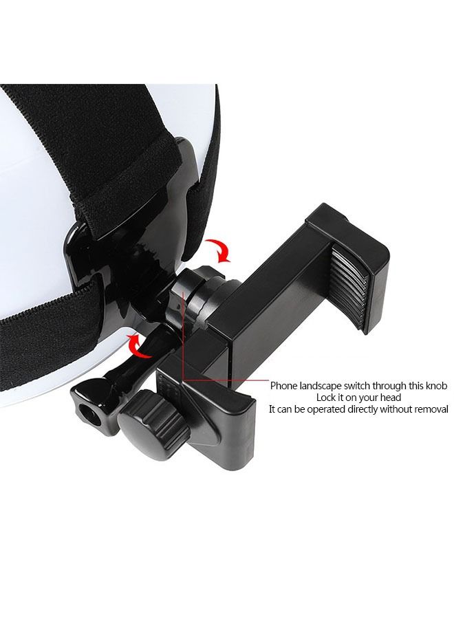 انت حامل للهاتف المحمول مثبت على الرأس ، وقوس تصوير مباشر للفيديو في الهواء الطلق ، ومشبك هاتف بحزام مثبت على الرأس لهواتف iPhone الذكية ، وكاميرا GoPro - Image 5