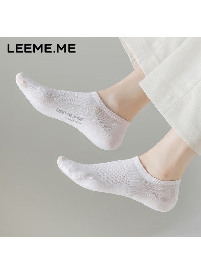 Leeme.me Grain Rice Socks Women's Spring And Summer Short Socks Ladies Socks Breathable Waistband Boat Socks 4 Black One Size - Image 4