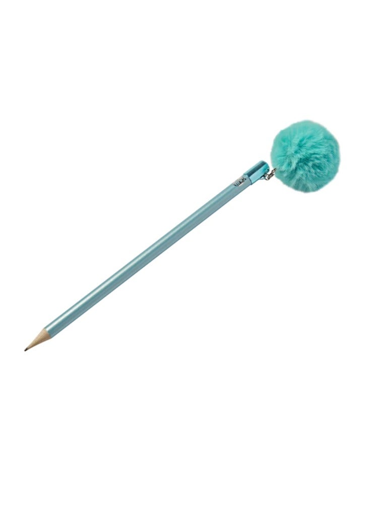 Tinc Blue Novelty Pencil With Pom Pom