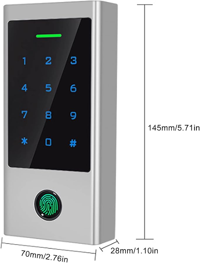 Tuya Access Control Machine With Backlit Keyboard ID Card Fingerprint And Password Security System - Image 3