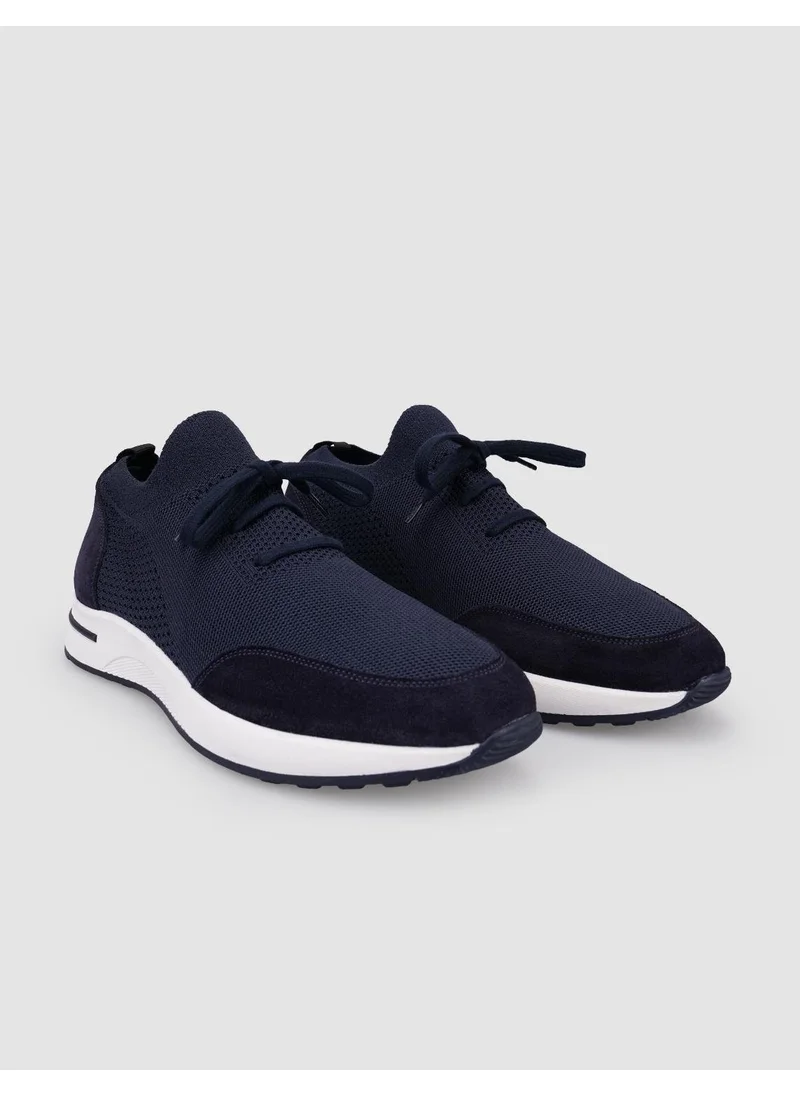 كاباني Knitwear Navy Blue Lace-Up Men's Sports Shoes