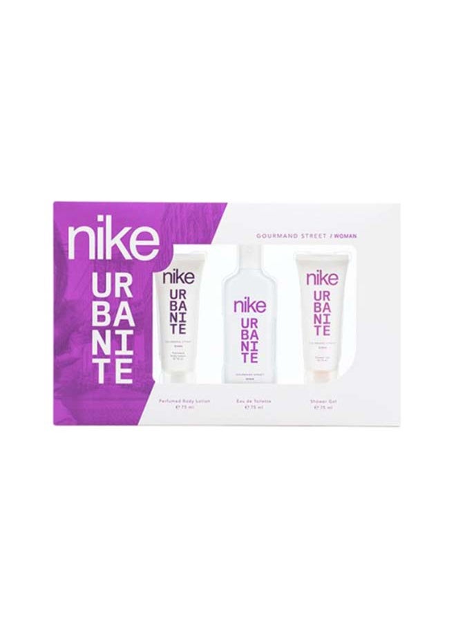 Nike مجموعة هدايا Nike Urbanite Gourdmand Street Woman عطر 75 مل + لوشن للجسم 75 مل + جل استحمام 75 مل  - Image 1
