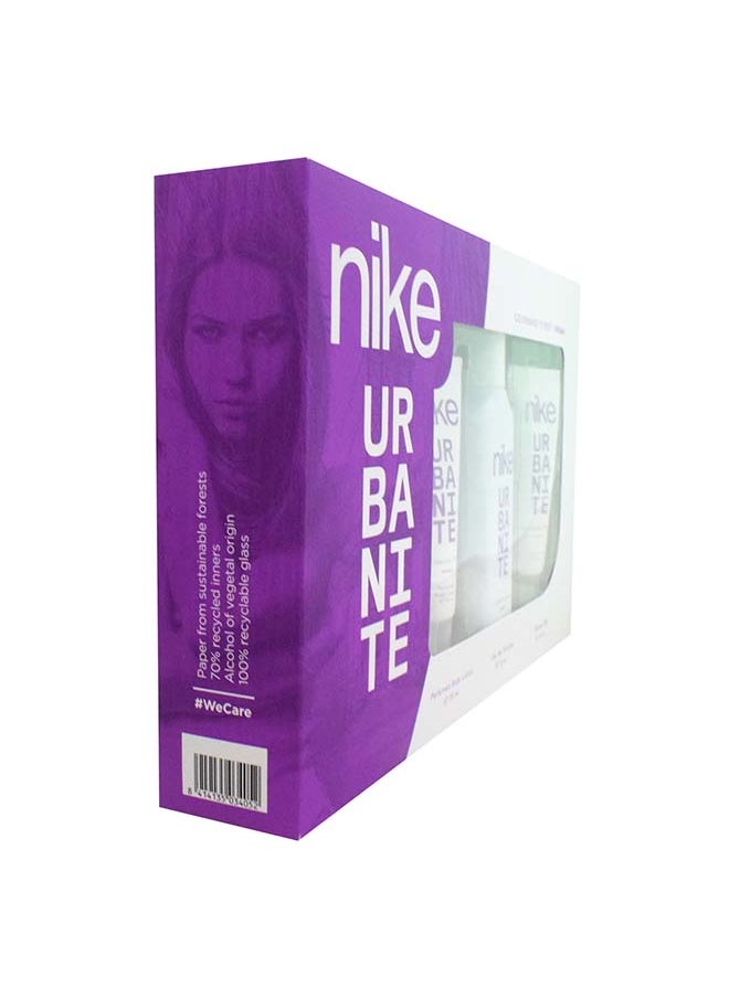 Nike مجموعة هدايا Nike Urbanite Gourdmand Street Woman عطر 75 مل + لوشن للجسم 75 مل + جل استحمام 75 مل  - Image 4