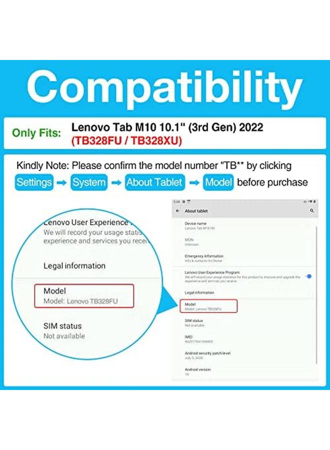 Procases Slim Folio Case For Lenovo Tab M10 10.1 Inch 2022 3Rd Gen Shockproof Stand Smart Cover For Lenovo Tab M10 10.1” Tb328Fu Tb328Xu Black - Image 2