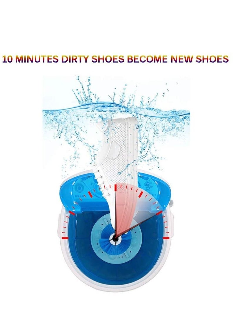 ELTRAZONE - Shoe Washing Machine Small Household, Portable Lazy Washing Machine, 360° Cleaning, 10 Minutes Fast Cleaning, Safe Material Does Not Hurt Shoes Blue/White - Image 1