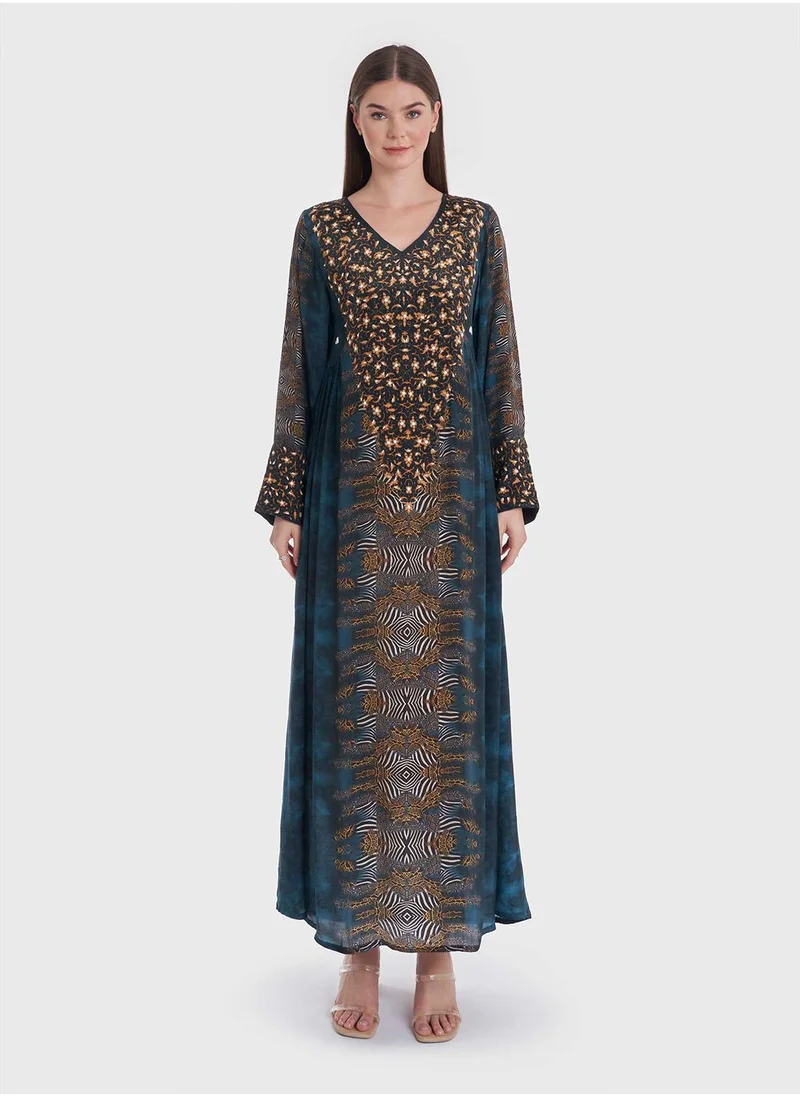 كشخة Viscose Printed Jalabiya