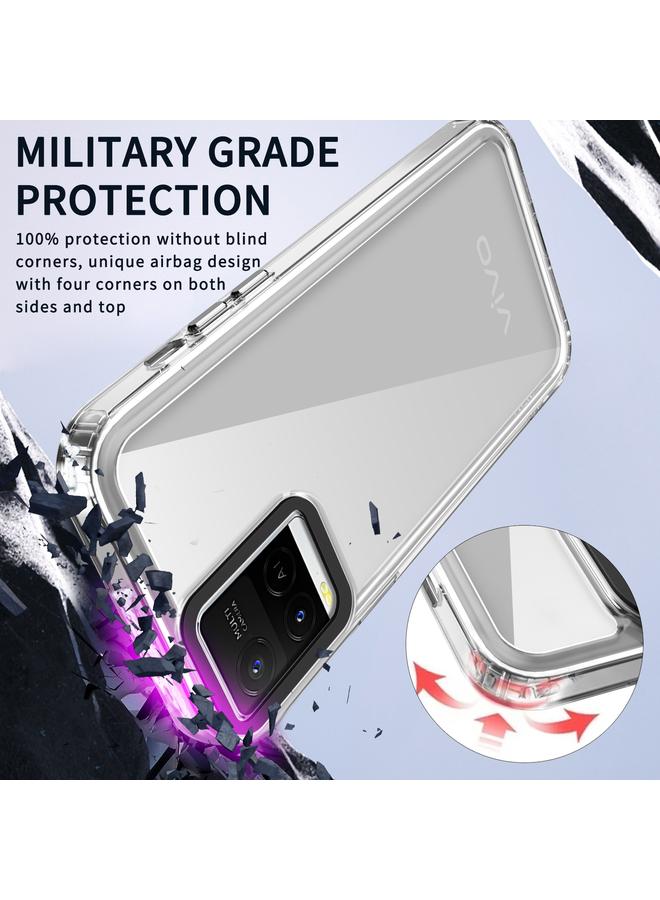 إيروريكس جراب لهاتف vivo Y21/Y33s/Y21s/Y21t جراب شفاف من الأكريليك + جراب TPU مقاوم للصدمات - Image 4