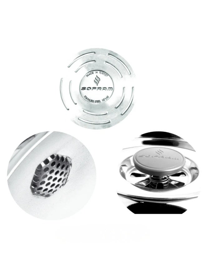 سوفرام سماور شاي سوفرام استيل تركي مع موزع ماء سعة 5 لتر - Image 3