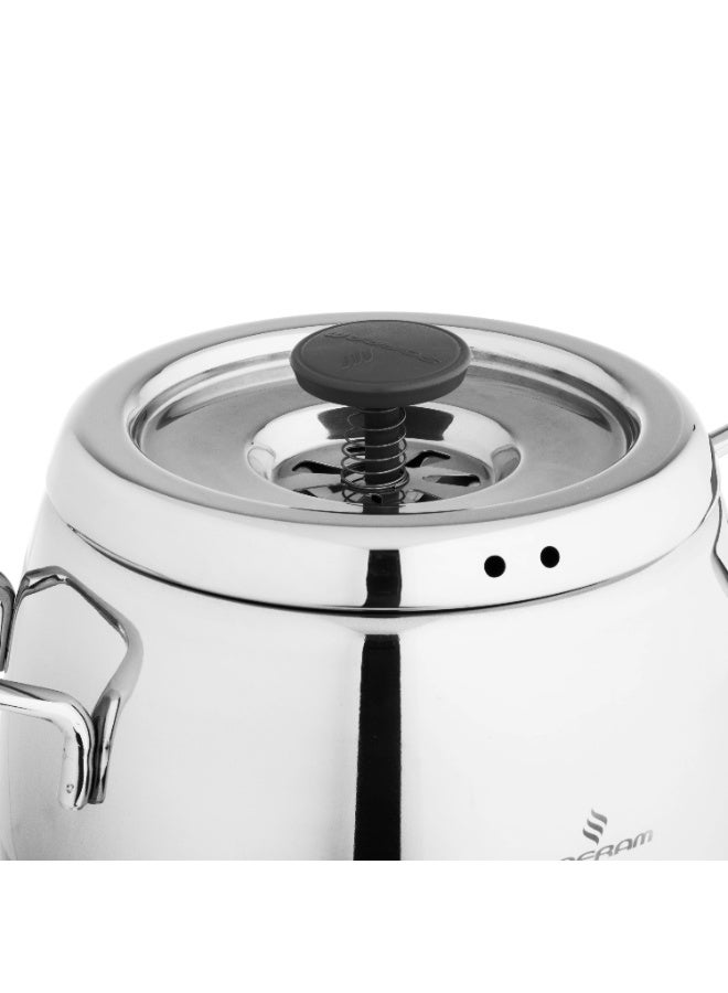 سوفرام سماور شاي سوفرام استيل تركي مع موزع ماء سعة 5 لتر - Image 4