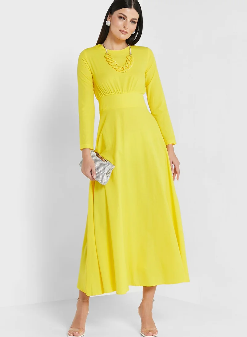 Khizana  Solid A Line Dress for Women | Best Price UAE
