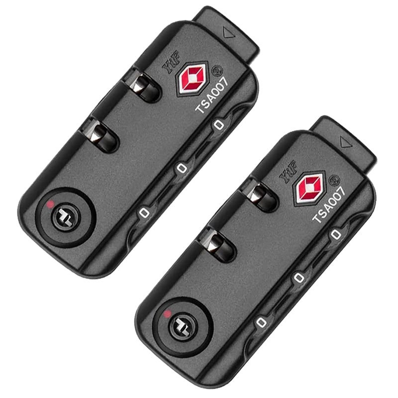 Lizipai TSA007 Padlock Luggage Travel Lock and 3 Digits Self-Setting A Variety of Different Combinations Luggage Bag Travel Security Code Lock, Black, 2 Pack  - Image 1