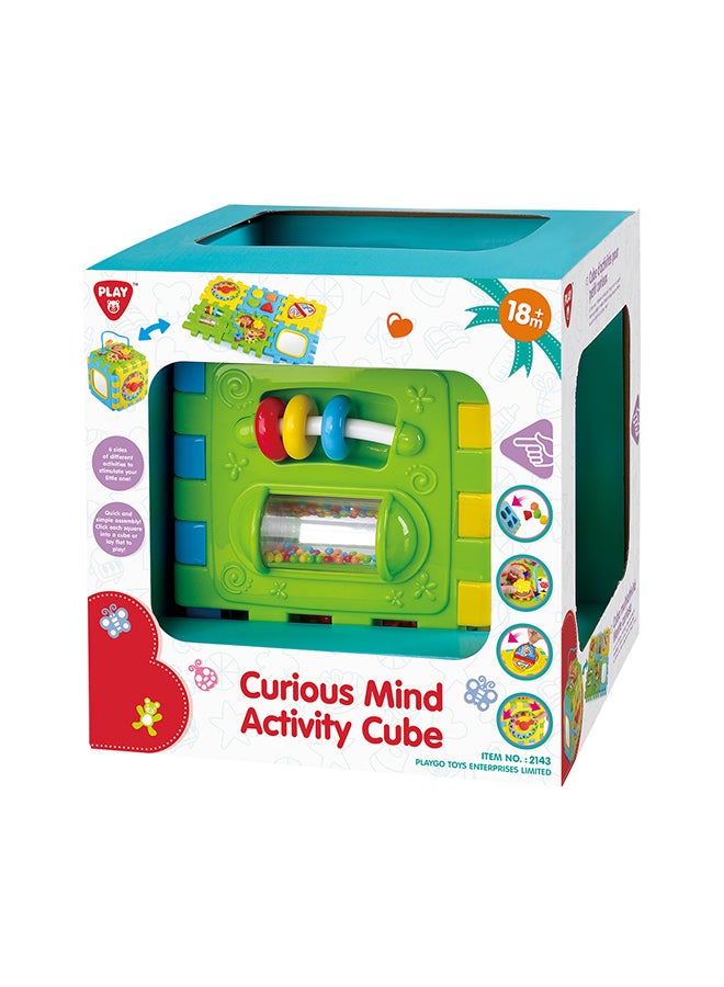PLAYGO لعبة مكعب النشاط الفضولي من بلاي جو - لعبة مهارات حركية وتعليمية ب 6 جوانب - Image 1