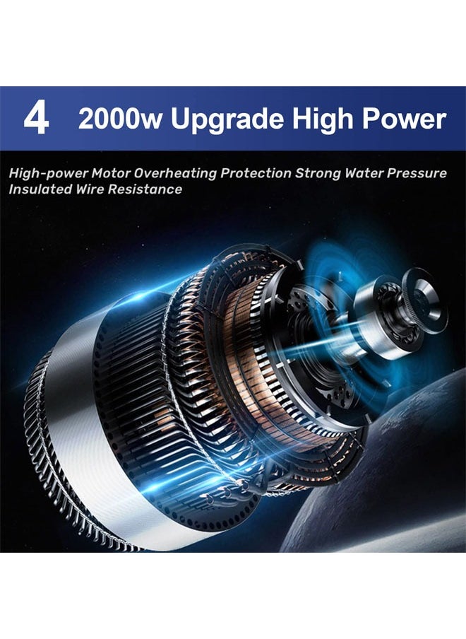 Denzoz - Electric High Pressure Washer 3500 Psi 2000W Power Washer with 32ft Hose Detachable Water Gun Electric Pressure Washer for Cleaning Cars Fences Pool - Image 1