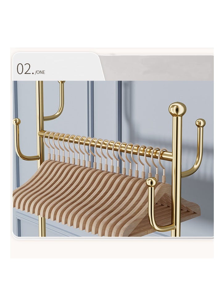 keke Modern Metal Coat Rack Stand – Durable Freestanding Hanger 80CM Gold - Image 4