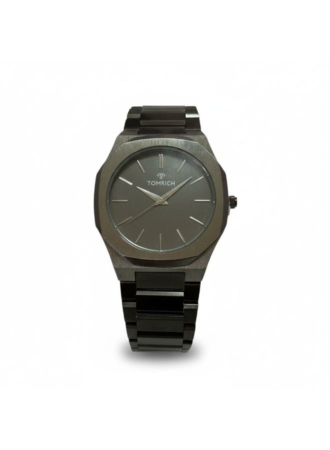 TOMRICH Crest Men’s Analog Watch Stainless Steel Strap Gunmetal Grey Dial - Image 1