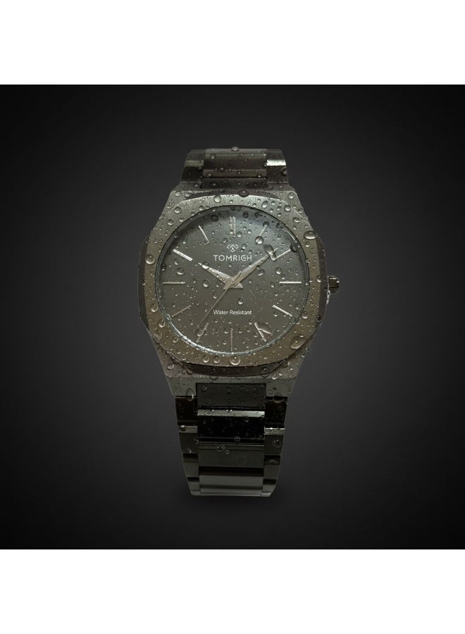 TOMRICH Crest Men’s Analog Watch Stainless Steel Strap Gunmetal Grey Dial - Image 2
