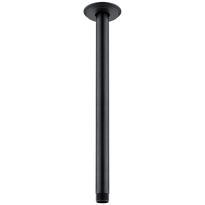 12 INCH SHOWER ARM AND FLANGE MATTE BLACK CEILING MOUNTED SHOWER ARM FOR RAIN SHOWER HEAD