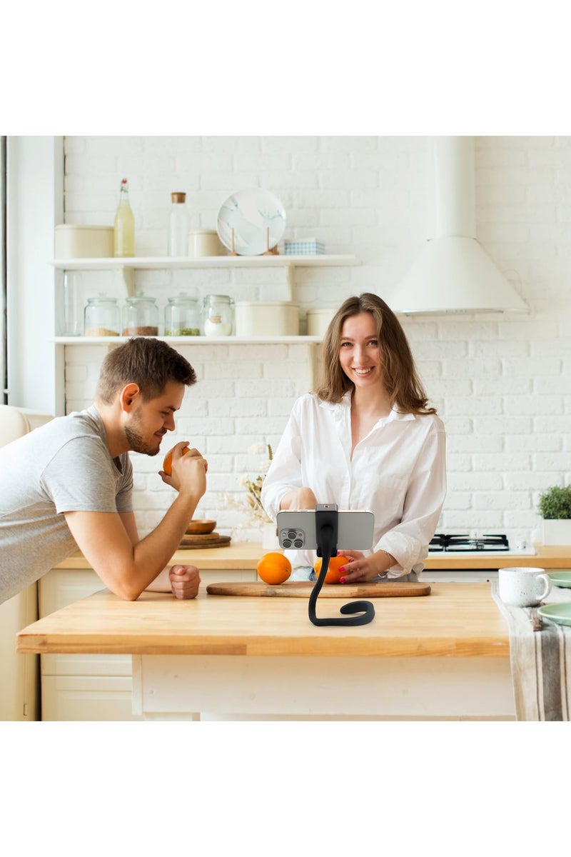 CMGTYYD. حامل هاتف محمول للسرير، عربة الأطفال، المكتب، السيارة، مزود بذراع مرن على شكل عنق الإوزة - ثابت وآمن وقابل للتعديل، مناسب لآلات المشي، الكراسي المتحركة، الأشجار، كاميرات GoPro، والهواتف المحمولة، للاستخدام في المنزل، العمل، والسفر. - Image 2