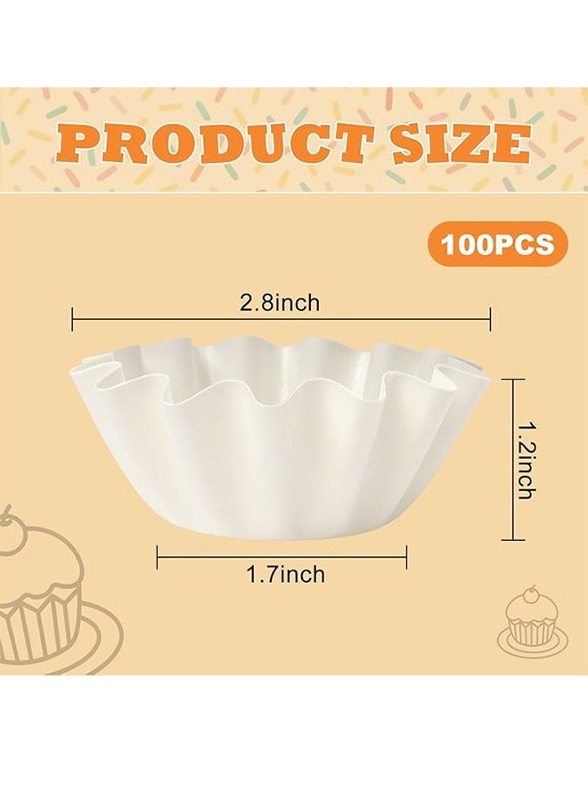 Cake Paper Cups, High Temperature Resistant, Mold-Free Cake Paper Trays, Chrysanthemum Cups, Household Baking Small Cake Trays, 50 Pieces - Image 2
