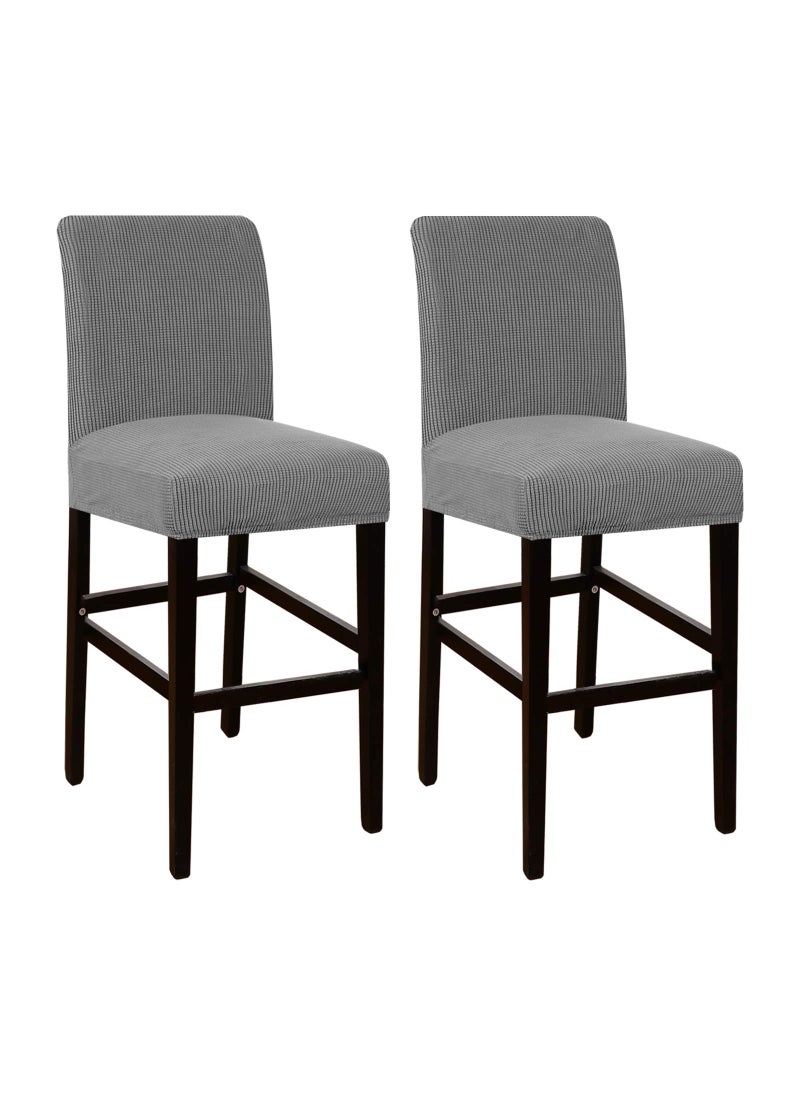 Flamingo P Flamingo P Bar Stool Seat Covers High Stool Seat Cover 2 Pack High Stretch Removable Washable Chair Slipcover for Home Hotel Wedding Kitchen Dining Room Dove 