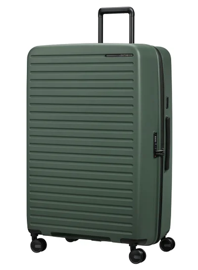 Samsonite Restackd Suitcase Check-In Size 81 cm / 30 inch, 4 Spinner Wheels, Polypropylene, Sage|TSA Combination Lock|Shock Absorbing Wheels|Expandable - 5 Years International Warranty