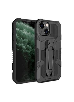 Generic Case Cover For iPhone 13 mini Machine Armor Warrior Shockproof PC + TPU Protective Case  Black 