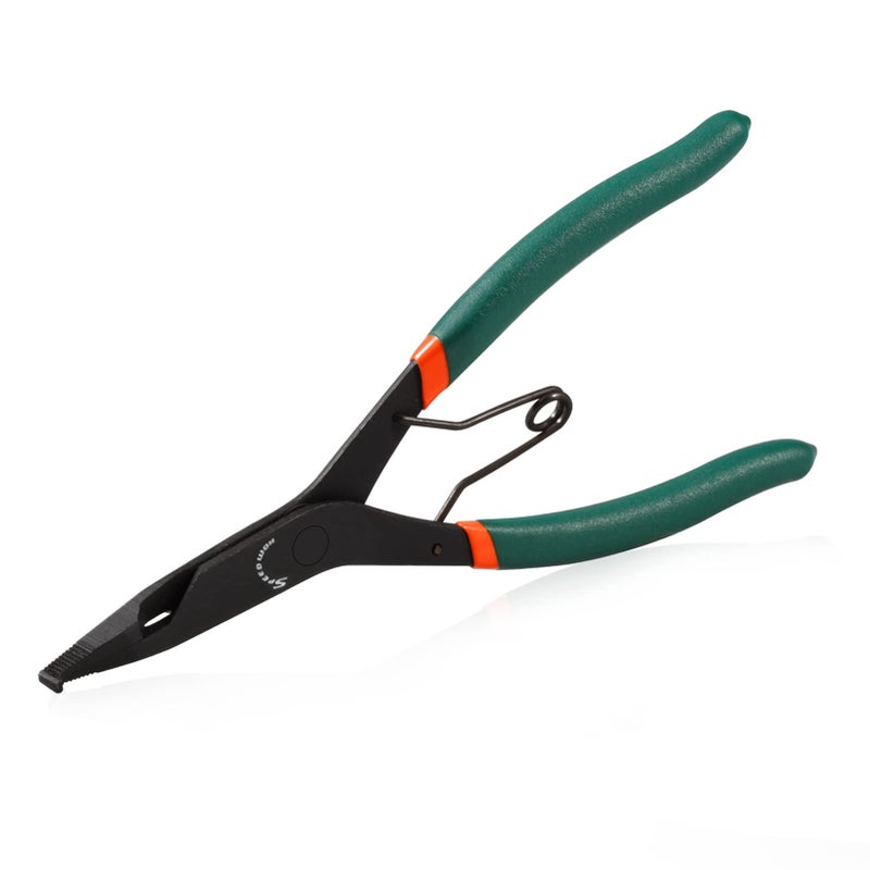 SPEEDWOX 9 inch Angle Tip Lock Ring Pliers for Transmission, Special Circlip Plier with Hole Angle Tip Retaining Ring Pliers Flat Nose Retaining Ring Pliers with Black Oxide Finish Ring Opening - Image 1