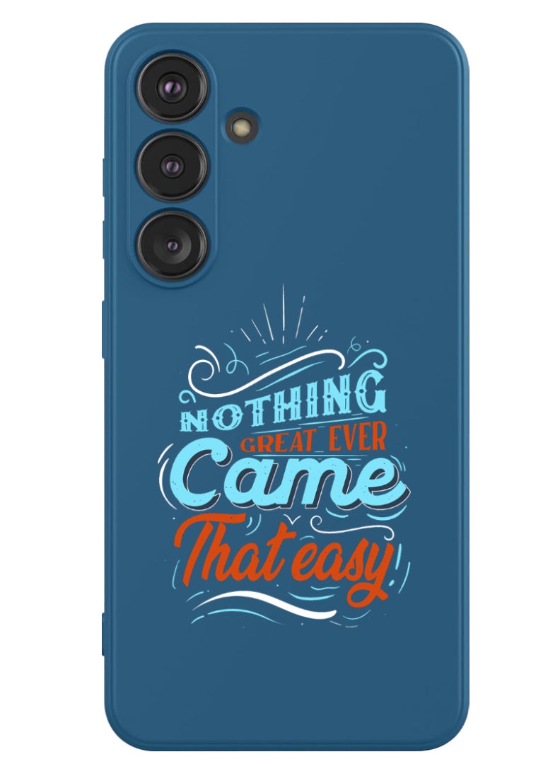 Theodor Protective Slim Fit Case Liquid Silicone Cover with Full Body Protection Anti-Scratch Shockproof Case For Samsung Galaxy S24 Plus (Blue) - nothing great - Image 1