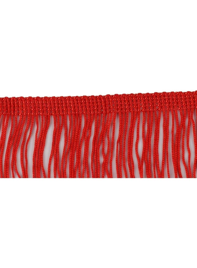 Fringe Trim Lace Polyerter Fibre Tassel 4inch（″） Wide 10 Yards Long for Clothes Accessories and Latin Wedding Dress and DIY Lamp Shade Decoration Black (red)  - Image 4