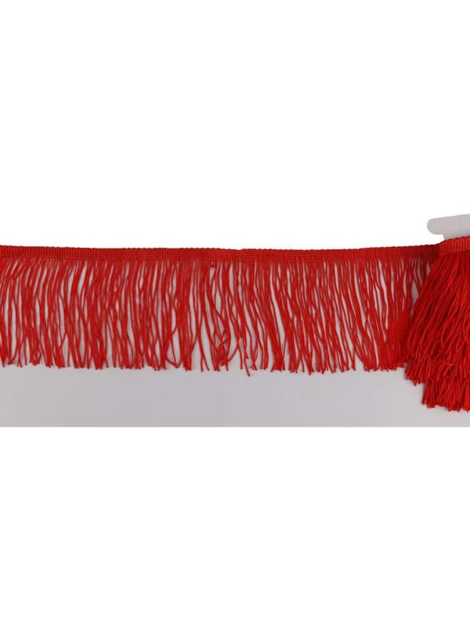 Fringe Trim Lace Polyerter Fibre Tassel 4inch（″） Wide 10 Yards Long for Clothes Accessories and Latin Wedding Dress and DIY Lamp Shade Decoration Black (red)  - Image 5