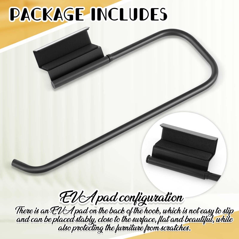 Yaocom 12.4 Inches Cabinet Door Paper Towel Holder Camper Under Sink Paper Towel Storage and Dispenser for Kitchen Bathroom Laundry Room, Stainless Steel(Black,1 Pcs) - Image 4