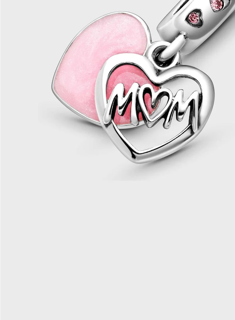 PANDORA Mum Script Heart Dangle Charm