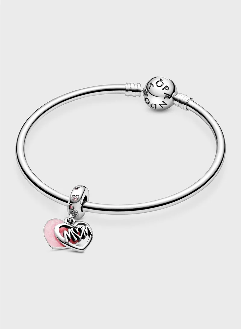 PANDORA Mum Script Heart Dangle Charm
