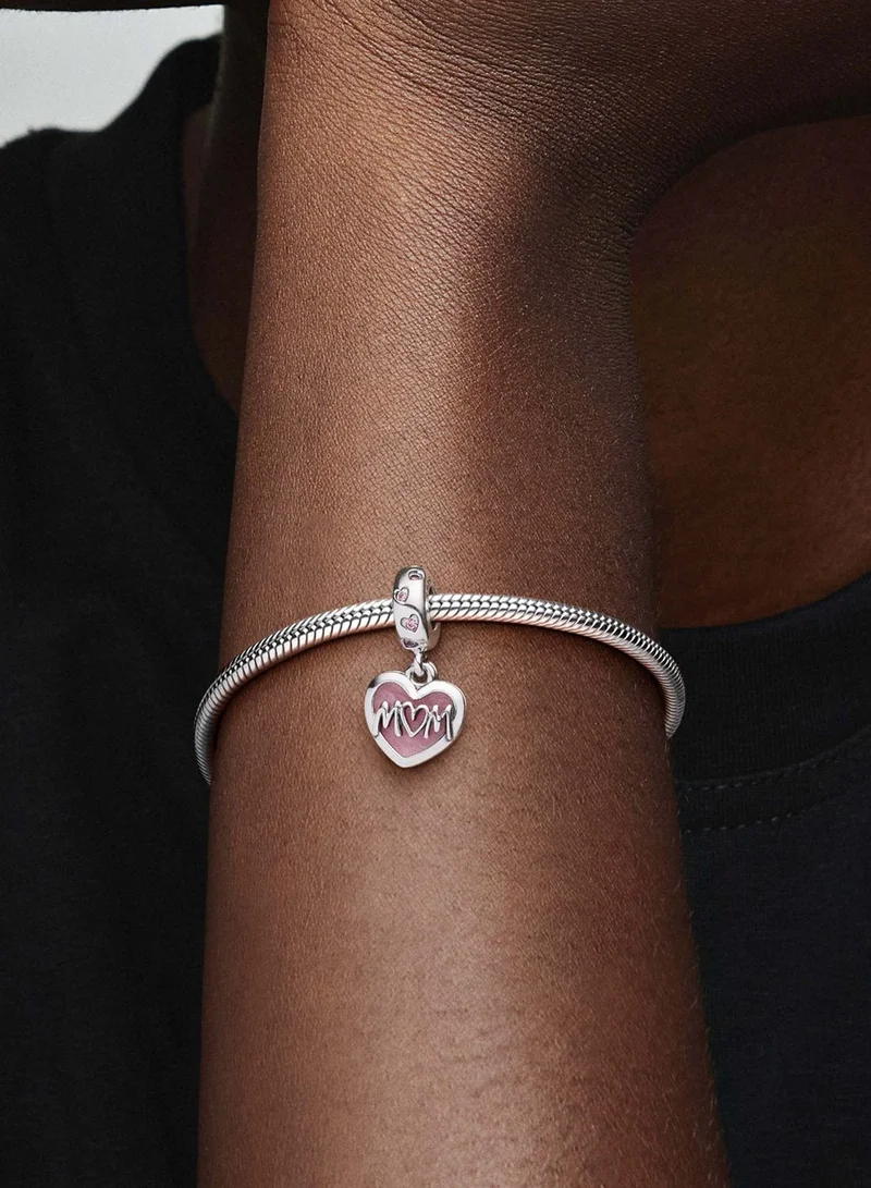 PANDORA Mum Script Heart Dangle Charm