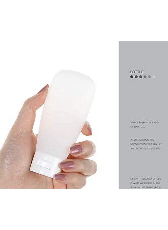 شينج زي 12 قطعة 150 مل/5 أونصة أنابيب بلاستيكية بيضاء فارغة قابلة لإعادة التعبئة عبوات منظف للوجه مضغوطة بغطاء قابل للتقليب للاستحمام والجسم وجل الاستحمام واللوشن والكريم والشامبو - Image 3