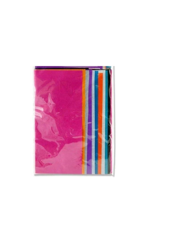 Flamingo Craft Tissue Paper, 10 Colours, 10 Sheets - Image 1