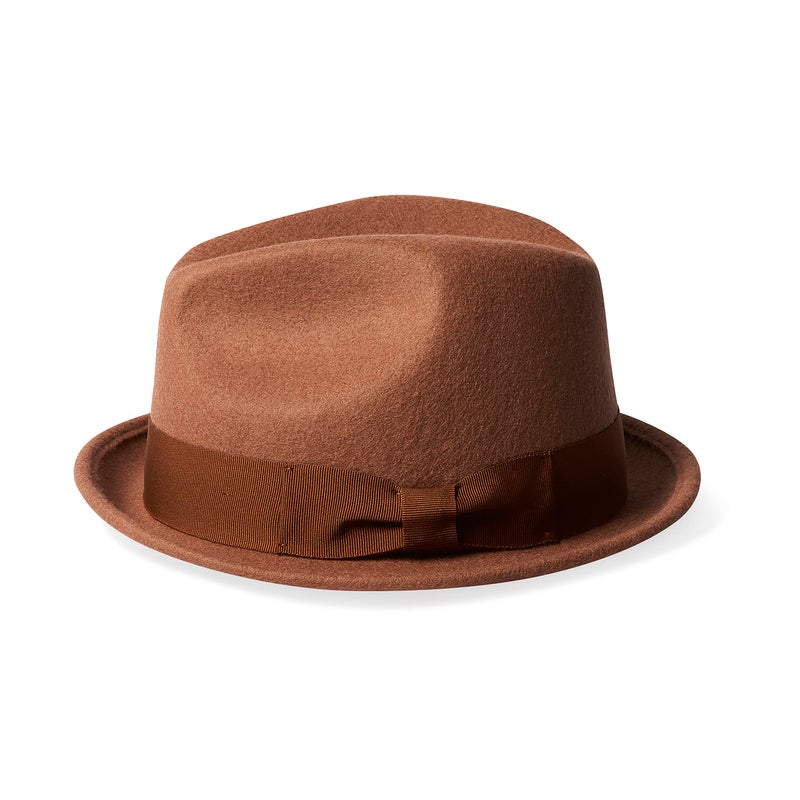 Brixton Unisex Staten Fedora One-Size Camel â€“ with Custom Grosgrain Band - Image 3