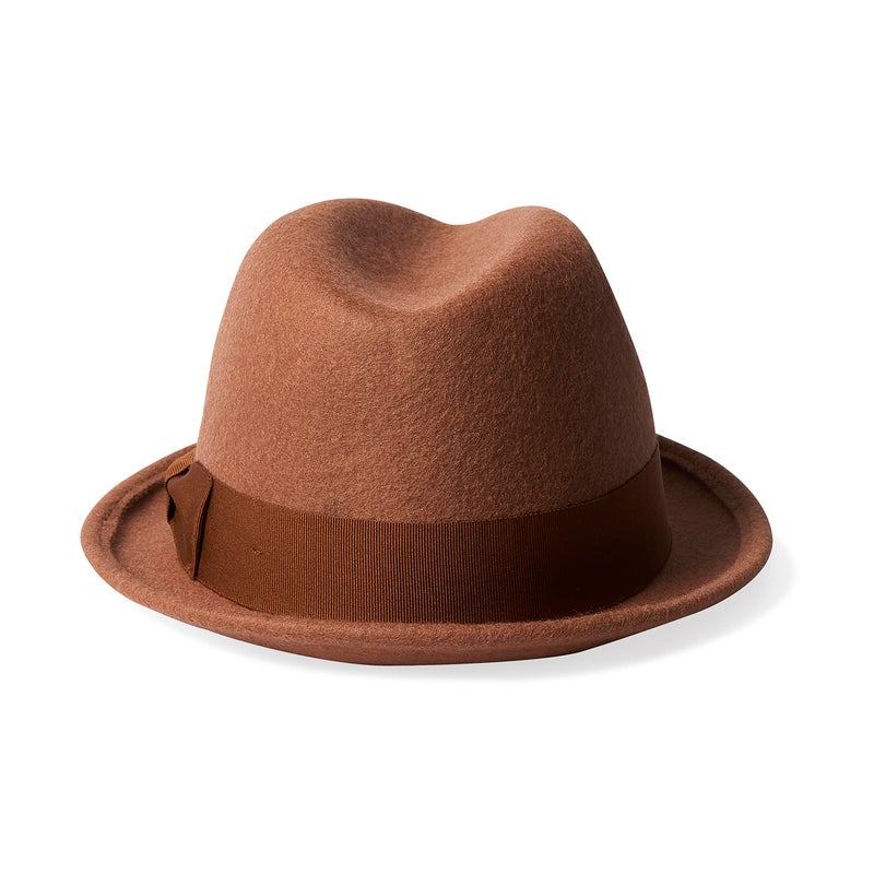 Brixton Unisex Staten Fedora One-Size Camel â€“ with Custom Grosgrain Band - Image 2