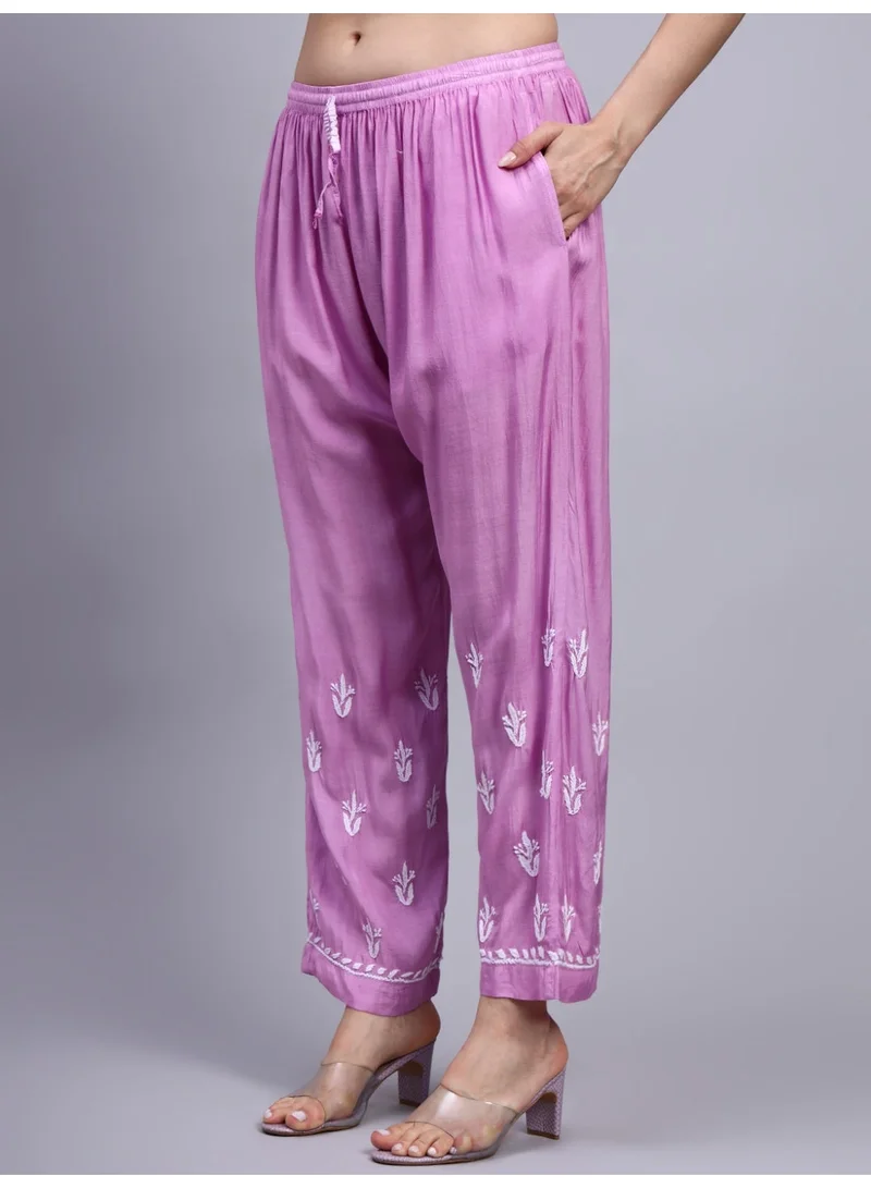 Alaya Mauve Women Hand Embroidered Chikankari Muslin Kurta Set-AL4114KS for Women | Best Price UAE