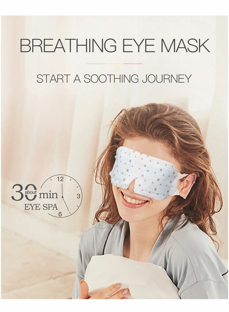 Steam Eye Mask,10 Packs Hot Steam Eye SPA Mask, Relieve Eyestrain Warming Eye Patch, Lavender Fragrance - Image 3