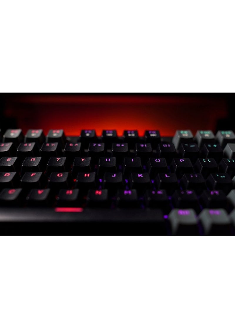FANTECH - Mechanical Gaming Keyboard, MK890 RGB   Full size, with 10 lighting effects, blue switch, adjustable height in two steps to give comfort to the hand while playing for computer and laptop. It can be used at home, office, and personal use. - Image 1