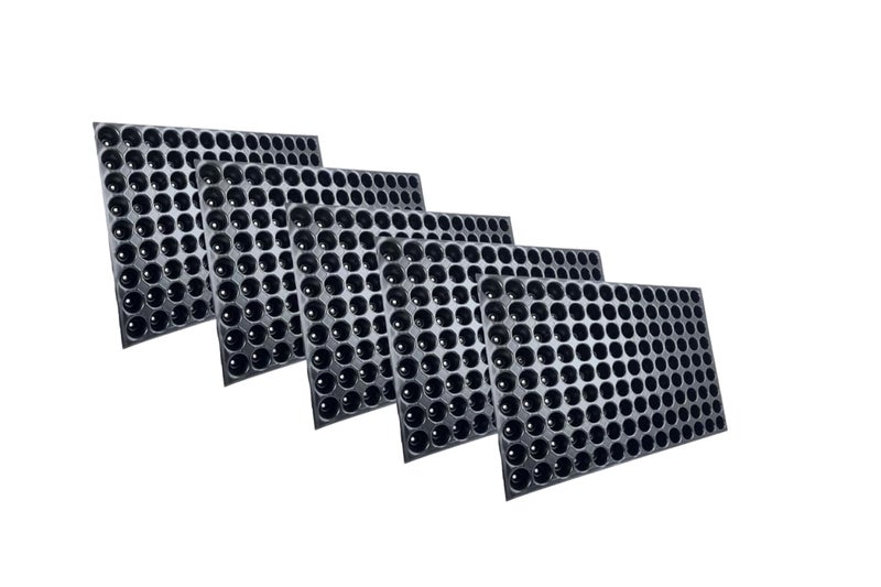 Halsey Germination Seedling Trays - (Black,126 Holes) Germination Plant for Seedling, Nursery Trays for Plants, Reusable Trays for Garden Plantation, 126 Cavities Tray for Seeding (Pack of 5PC) - Image 4