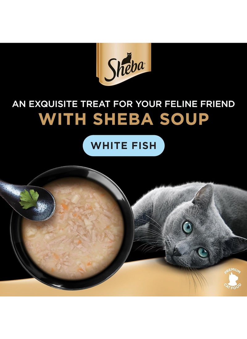 Sheba Cat Soup With White Fish Pack Of 4X40G  - Image 5