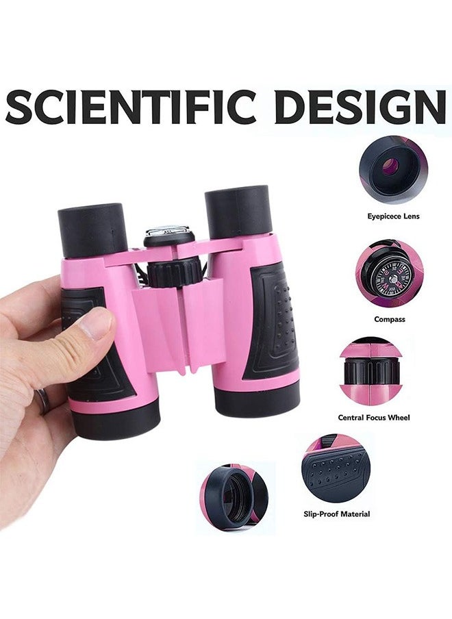 Garlo Kids Binoculars, 5X30 Optical Lens - Compact High Resolution Kids Binoculars for Kids Camping, Hiking, Bird Watching and Outdoor Exploring - Including Compass.  - Image 2