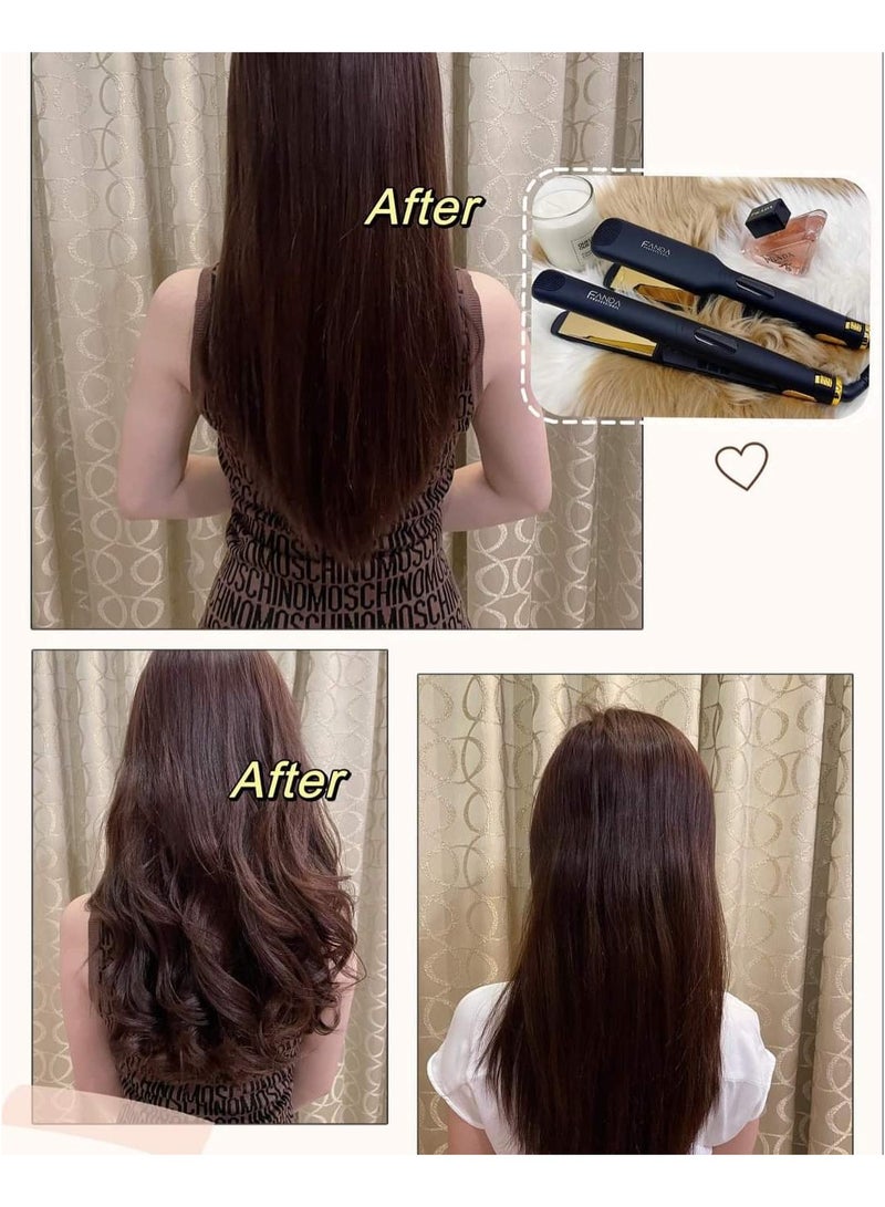 Fanda Hair Straightener 4cm - Black, gold - Image 4